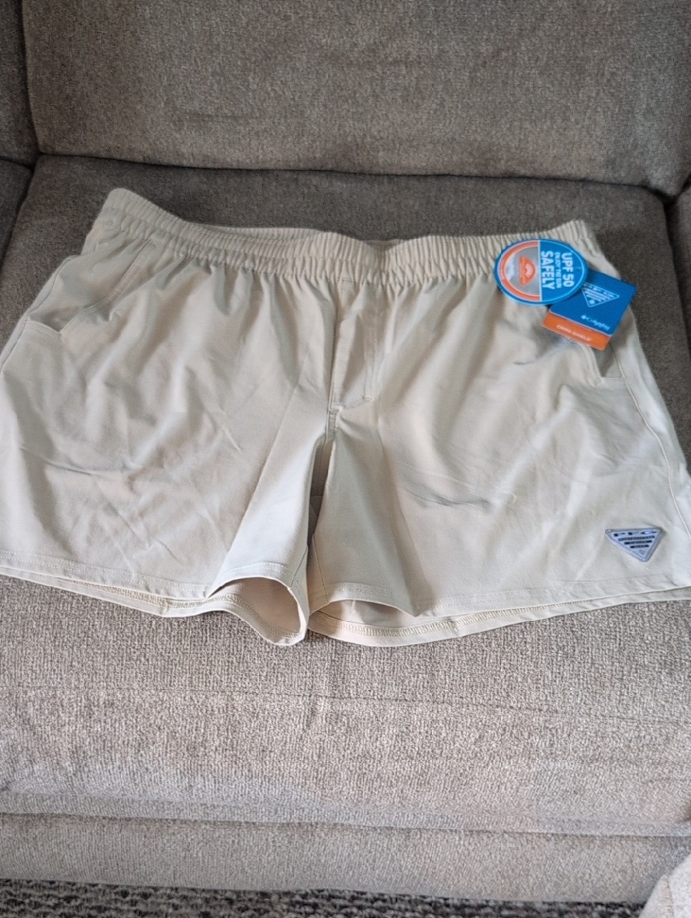 Columbia Men's Athletic Swim Shorts - Beige
